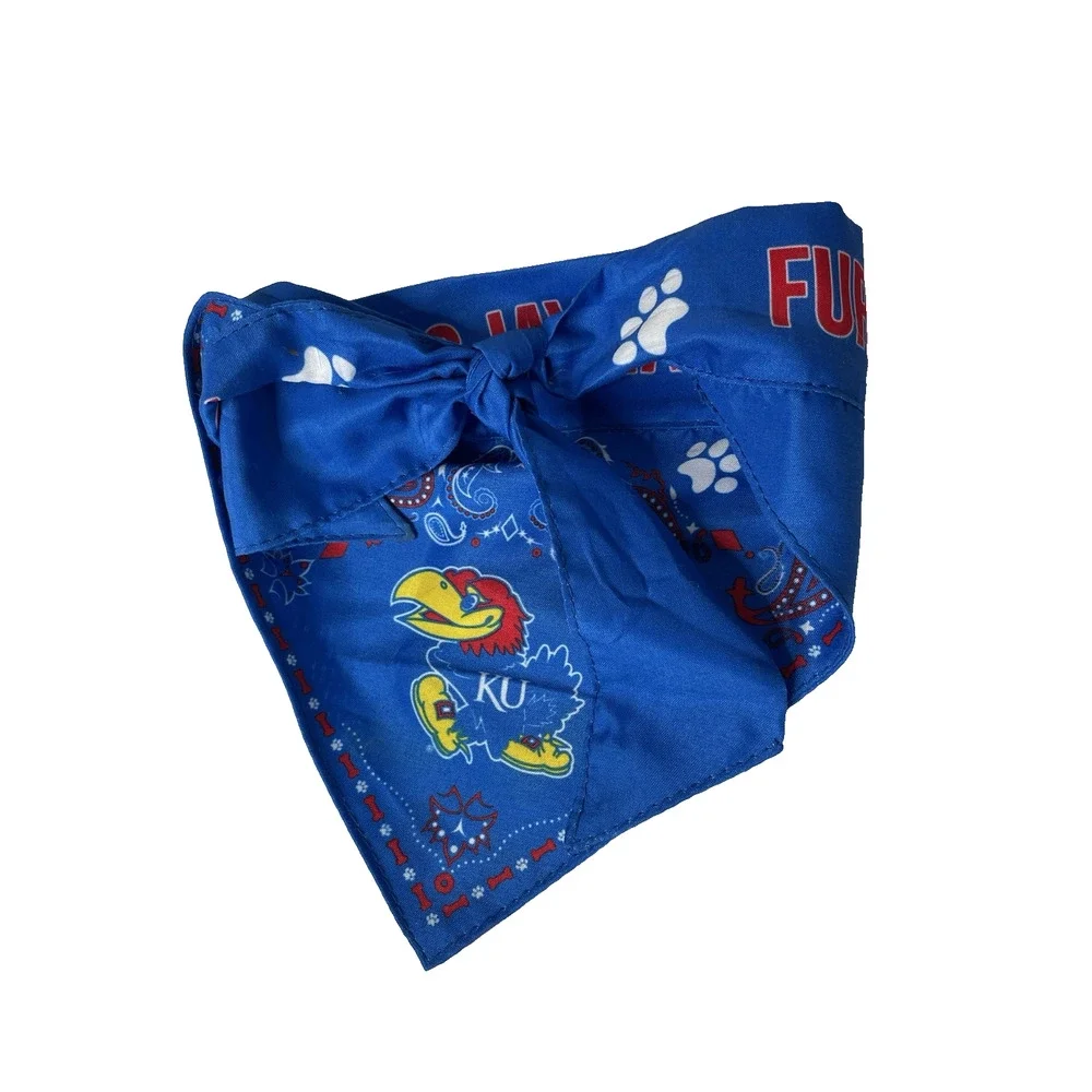 Kansas Jayhawks KU Dog Bandana & Adjustable Collar Set Little Earth